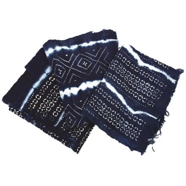 Indigo Hand Spun Fabric - Washed image 0